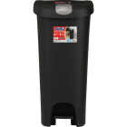 Hefty 12 Gal. Black Lid Lock Step-On Wastebasket Image 2