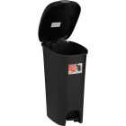 Hefty 12 Gal. Black Lid Lock Step-On Wastebasket Image 3