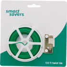 Smart Savers 100 Ft. Green Rubber Twist Tie Image 1