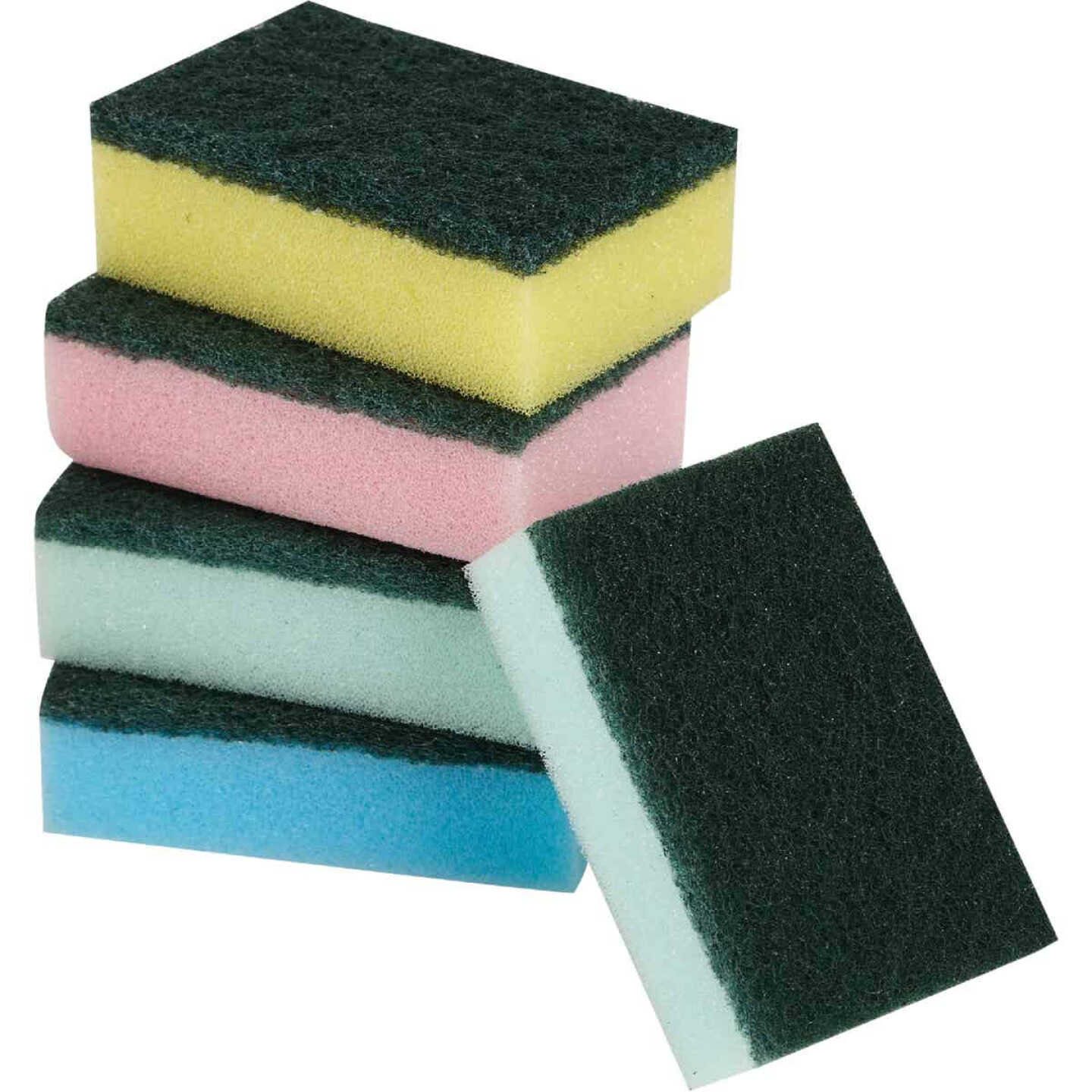 Smart Savers 3.7 In. x 2.36 In. Scrub Sponge (5-Pack) Image 2