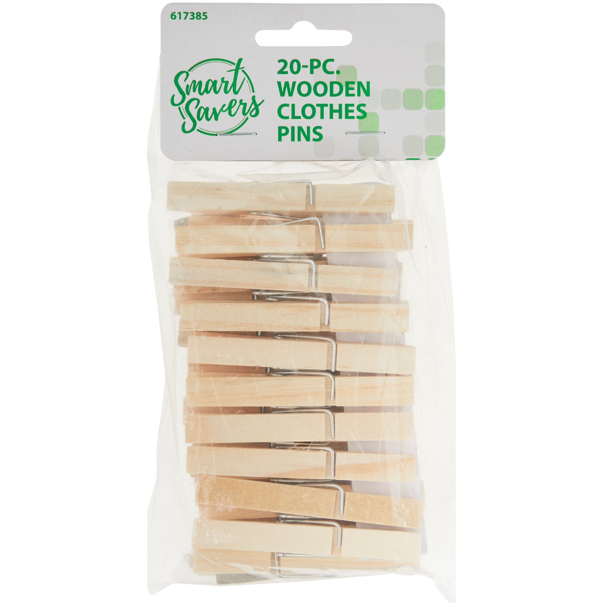Smart Savers Spring Wood Clothespins (20-Pack) Image 1