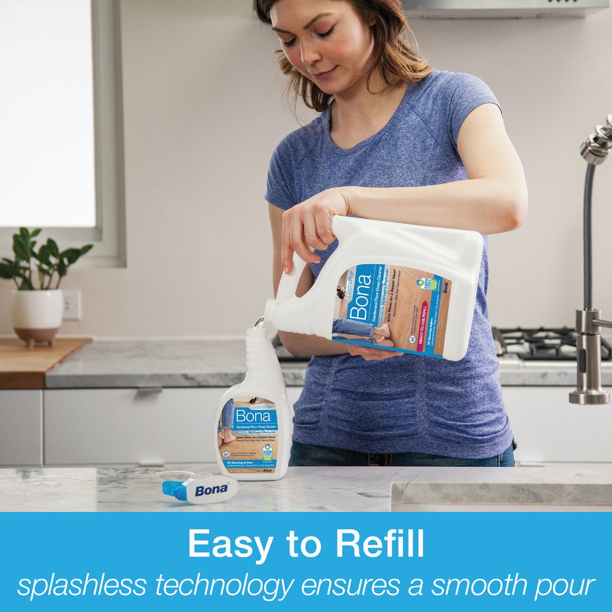 Bona PowerPlus 128 Oz. Ready-To-Use Hardwood Floor Cleaner Refill Image 6