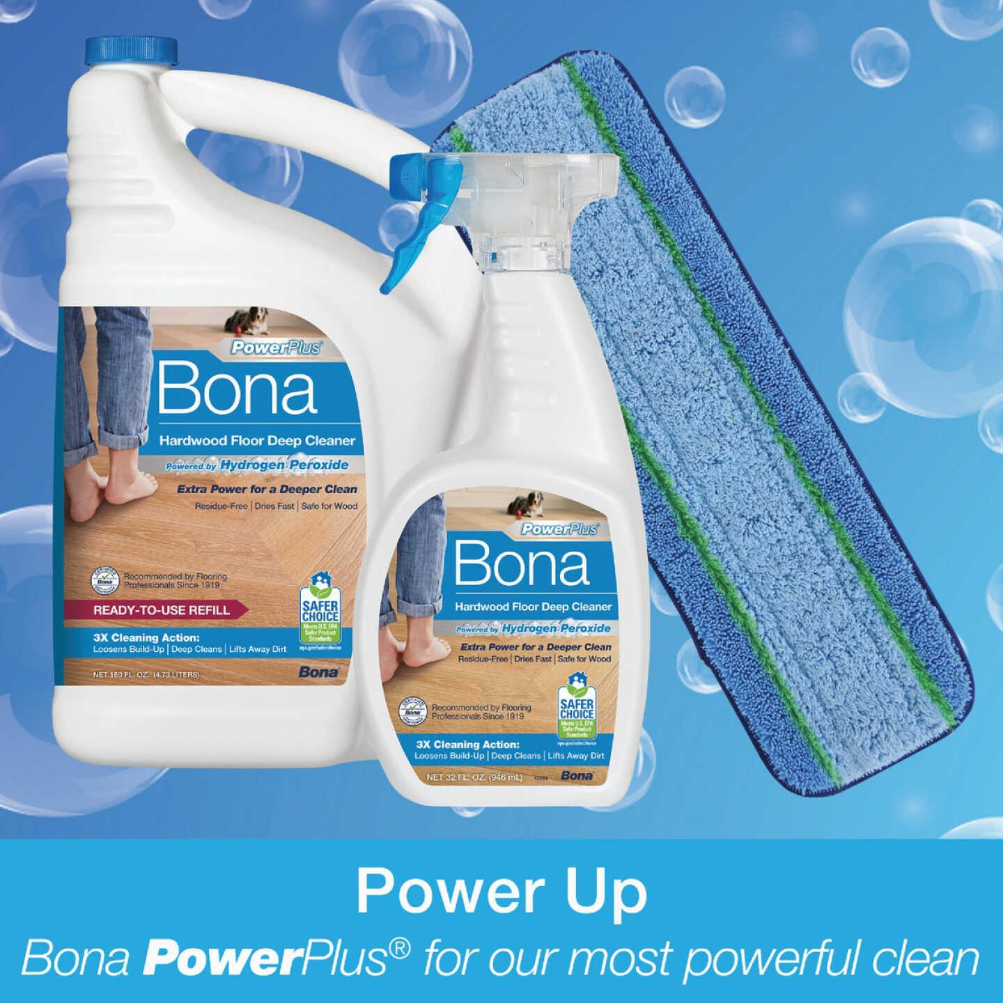 Bona PowerPlus 128 Oz. Ready-To-Use Hardwood Floor Cleaner Refill Image 5