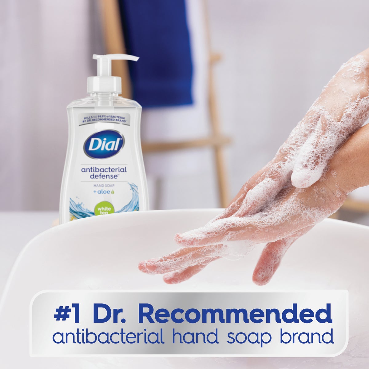 Dial Antibacterial Defense 11 Oz. White Tea & Vitamin Liquid Hand Soap Image 2