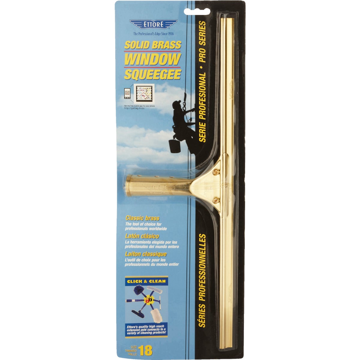 Ettore ProSeries 18 In. Rubber Squeegee Image 2