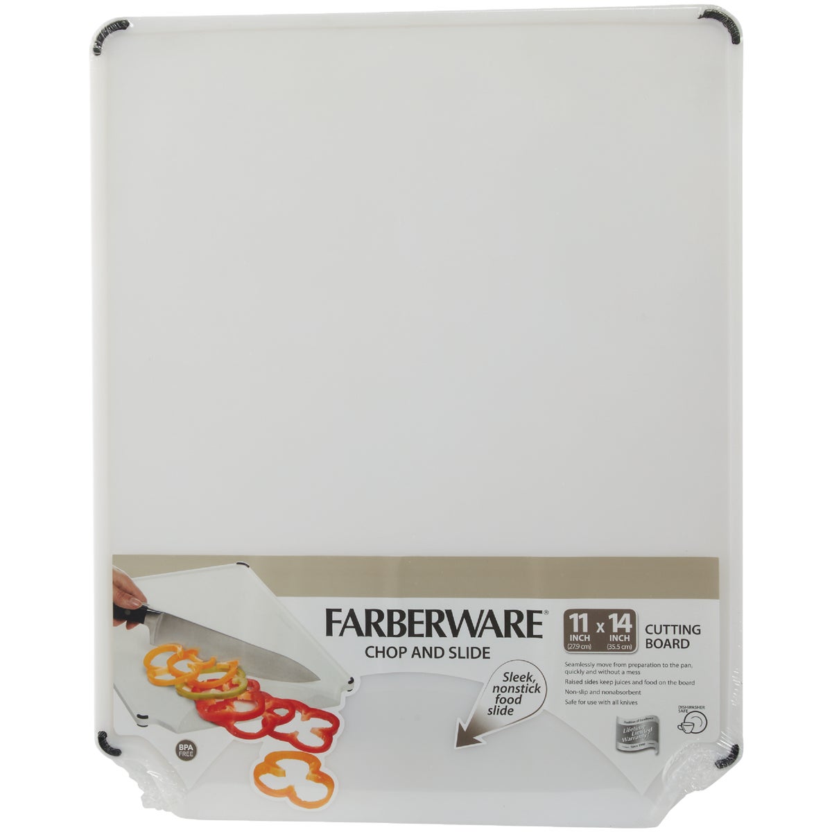 Farberware 11 In. x 14 In. Non-Slip Chop & Slide Cutting Board Image 2