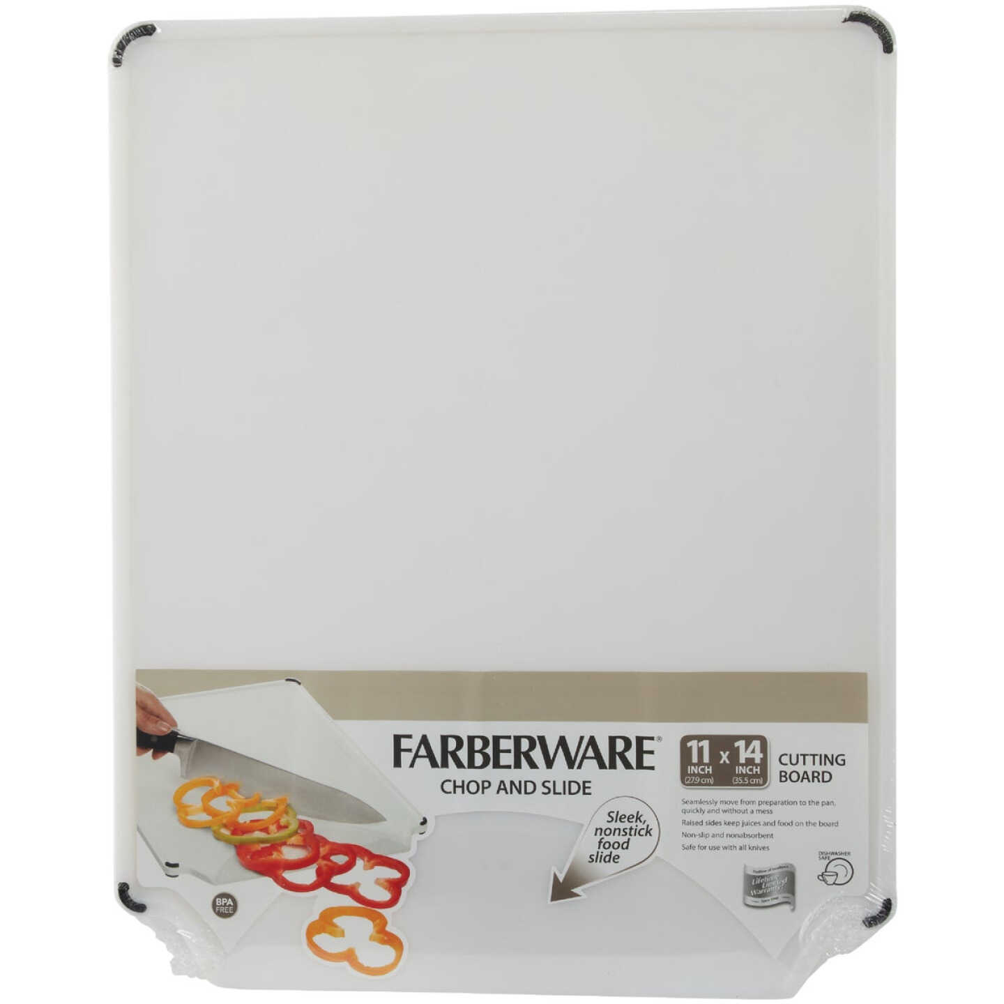 Farberware 11 In. x 14 In. Non-Slip Chop & Slide Cutting Board Image 2