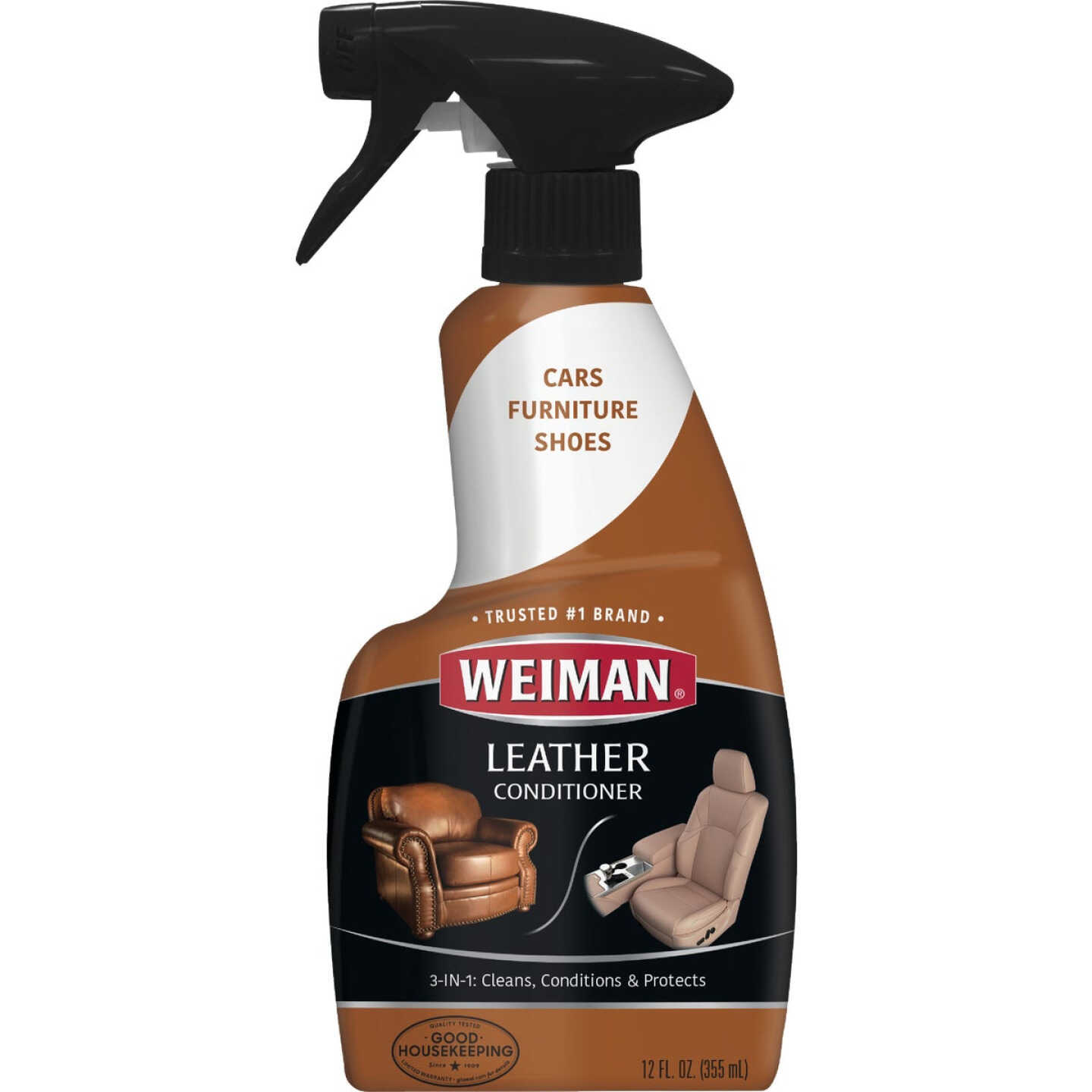 Weiman 12 Oz. Trigger Spray Leather Care Cleaner & Polish Image 1