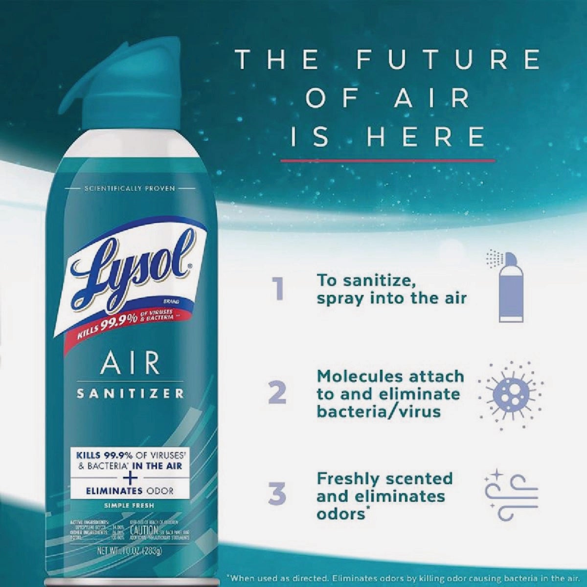 Lysol 10 Oz. Simple Fresh Air Sanitizer Spray Image 4