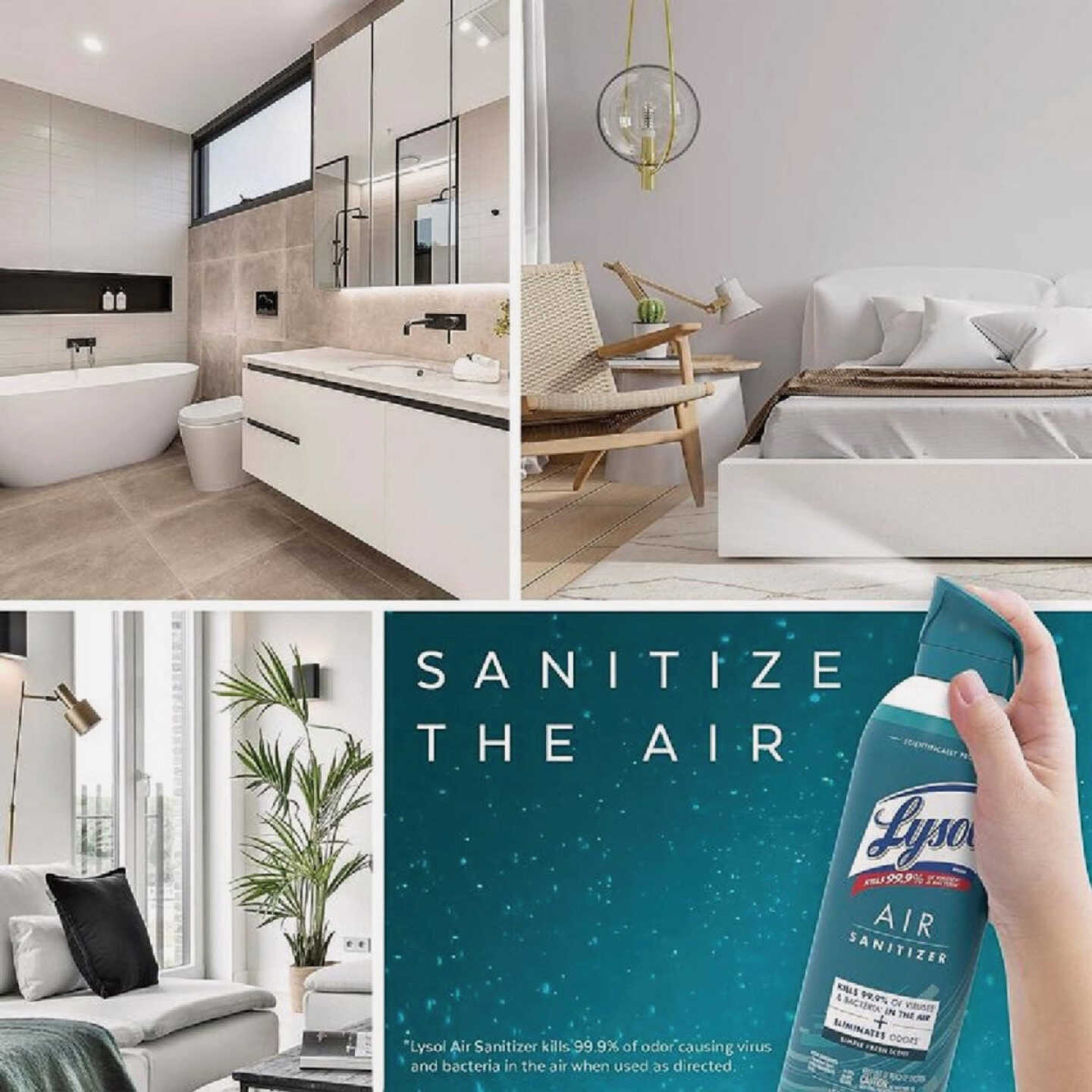 Lysol 10 Oz. Simple Fresh Air Sanitizer Spray Image 3