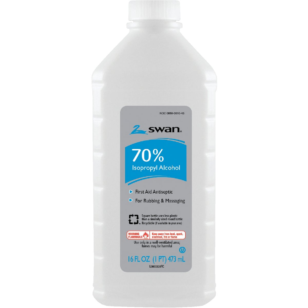 Swan 16 Oz. 70% Isopropyl Rubbing Alcohol