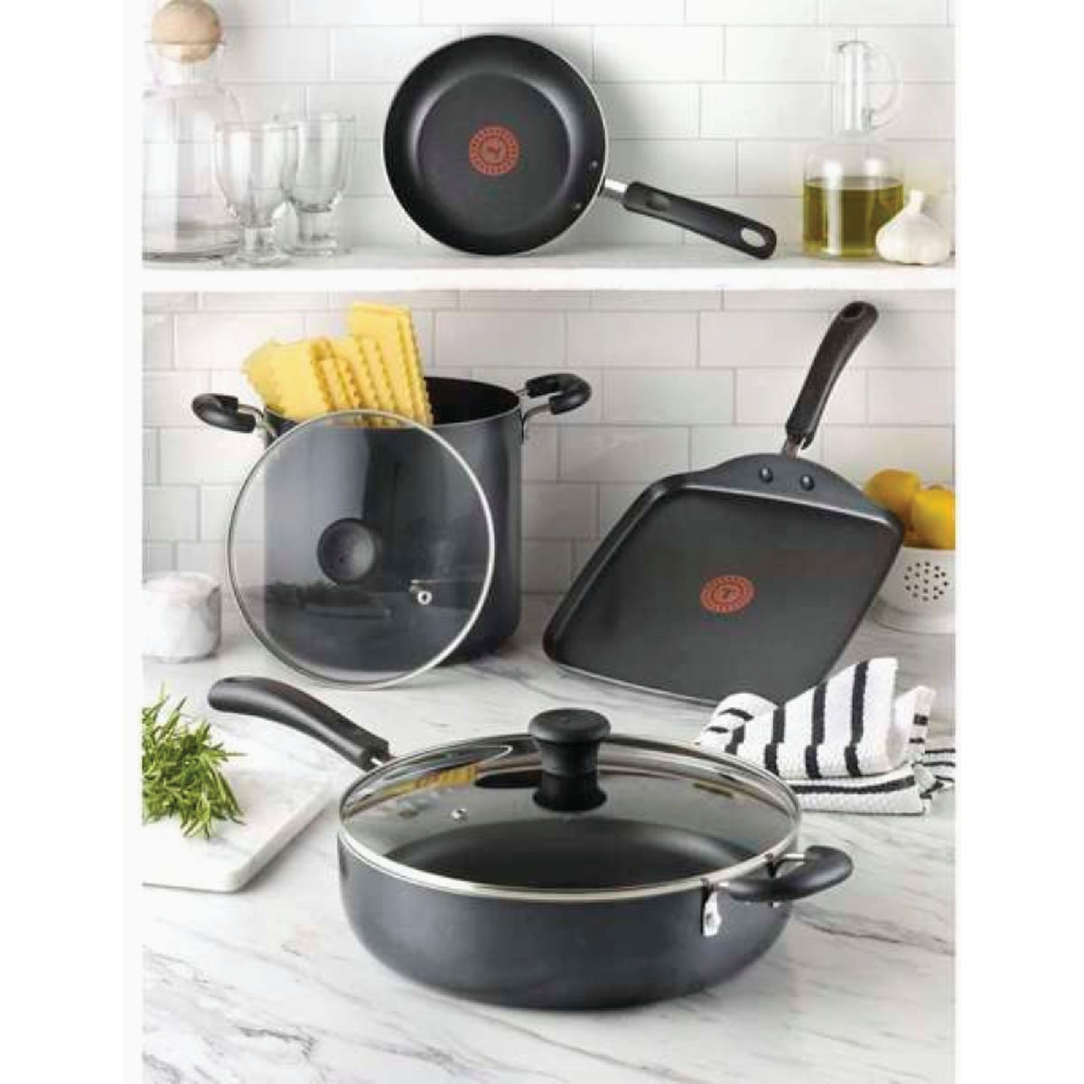 T-Fal Essentials 5 Qt. Black Non-Stick Jumbo Cooker with Lid Image 5