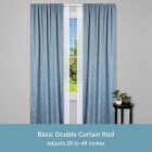 Kenney 48 In. To 86 In. Double White Curtain Rod Image 2