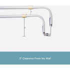 Kenney 48 In. To 86 In. Double White Curtain Rod Image 9