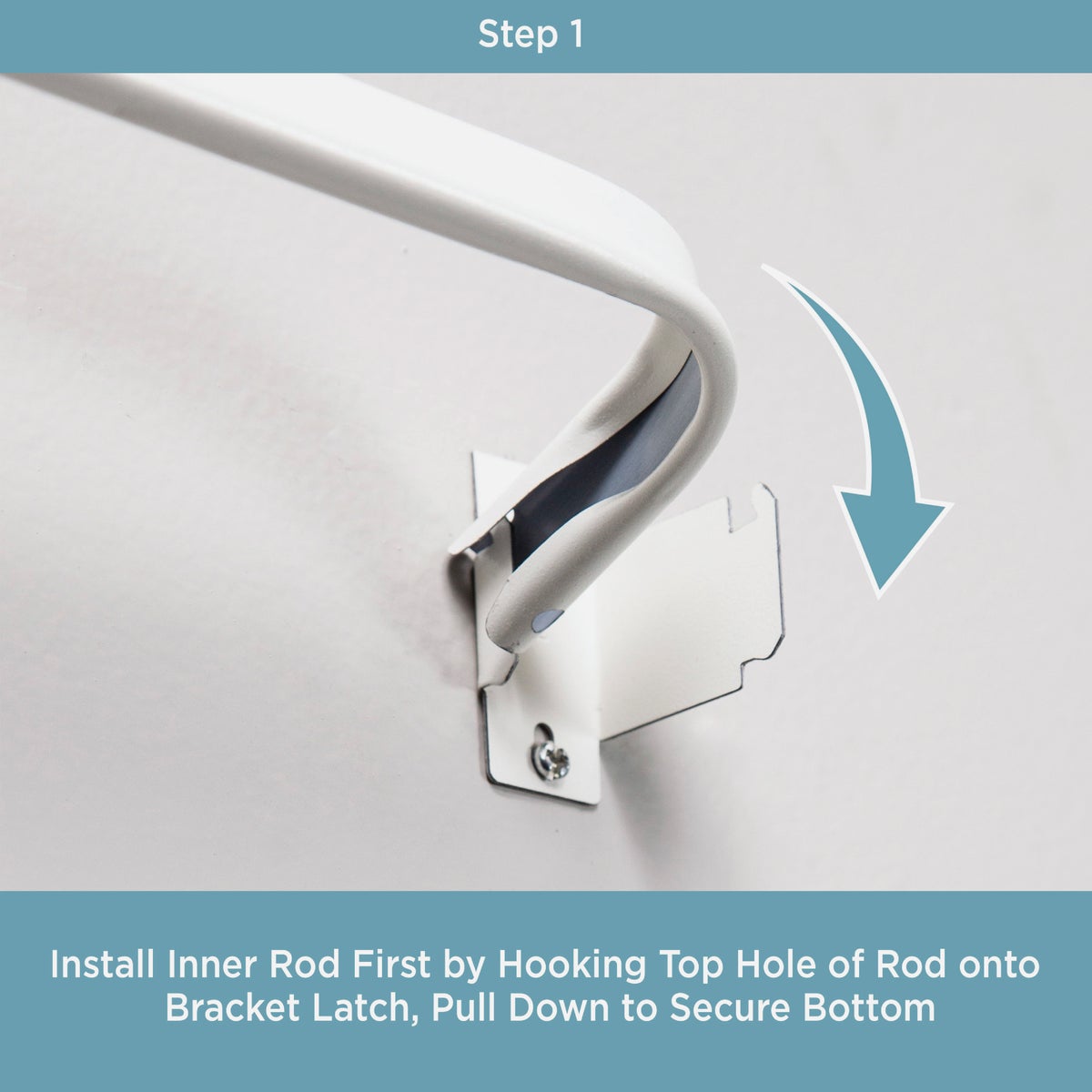 Kenney 48 In. To 86 In. Double White Curtain Rod Image 6