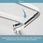 Kenney 48 In. To 86 In. Double White Curtain Rod Image 7