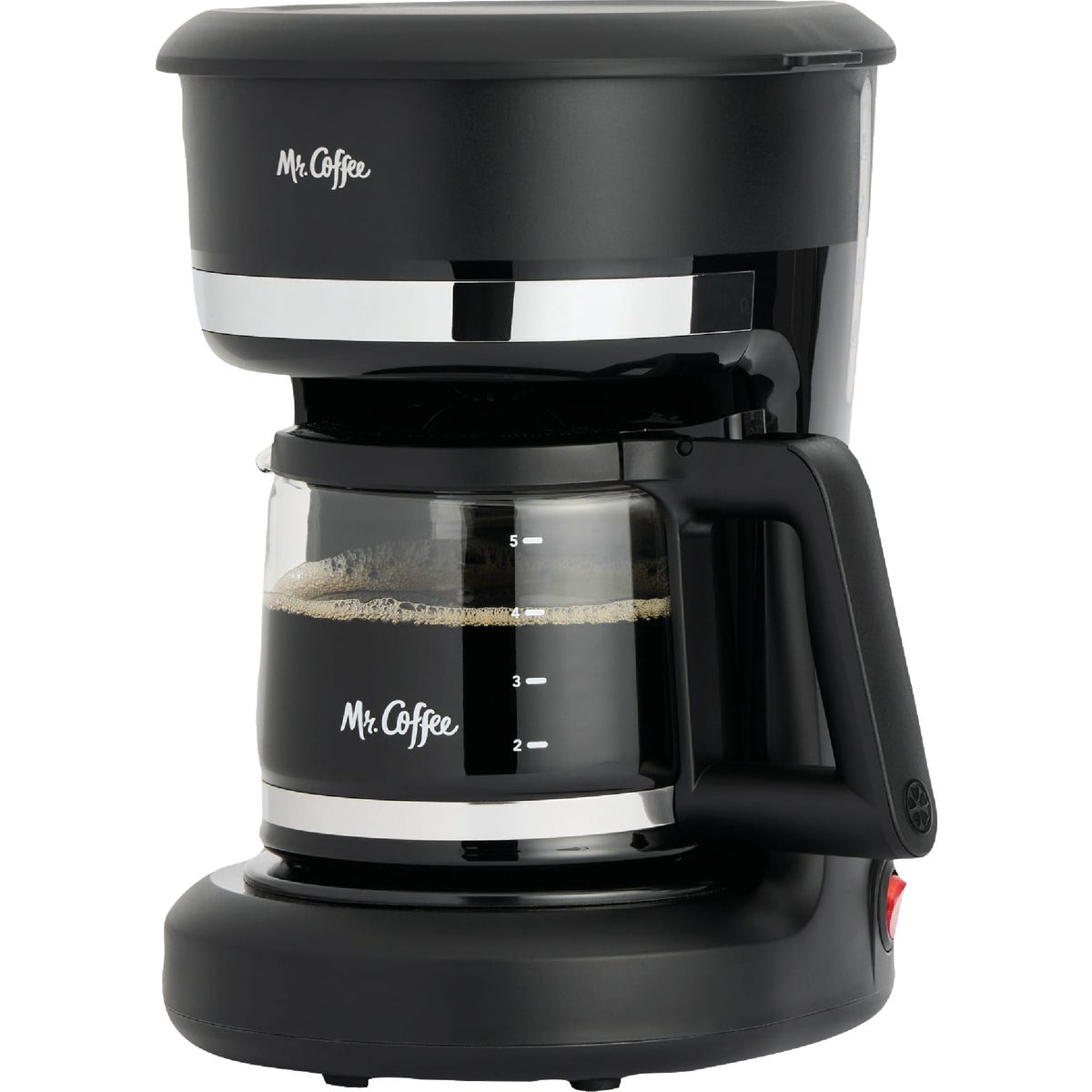 Mr. Coffee Mini Brew Switch Coffee Maker, 5-Cup Coffee Maker, Black
