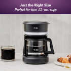 Mr. Coffee Mini Brew Switch Coffee Maker, 5-Cup Coffee Maker, Black Image 2