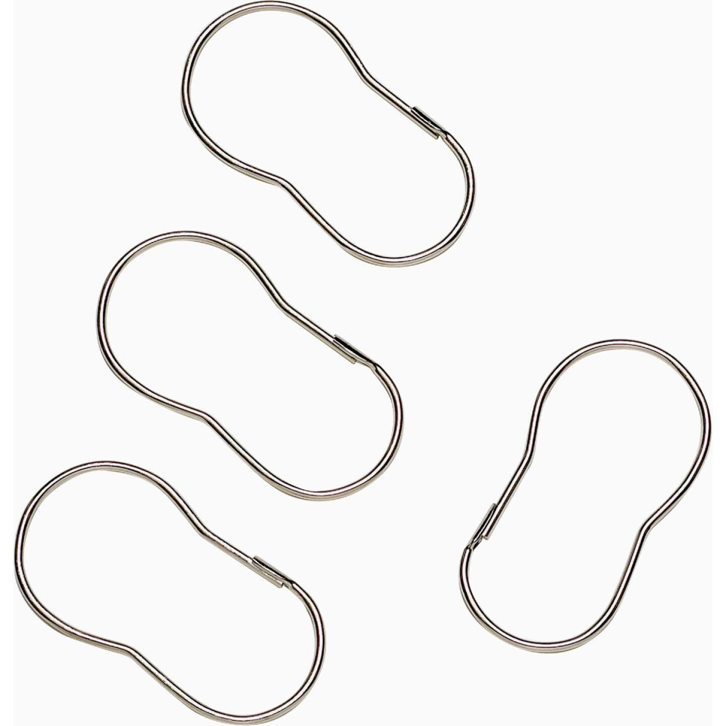 Zenith Zenna Home Chrome Plain Shower Curtain Hook (12 Count) Image 4