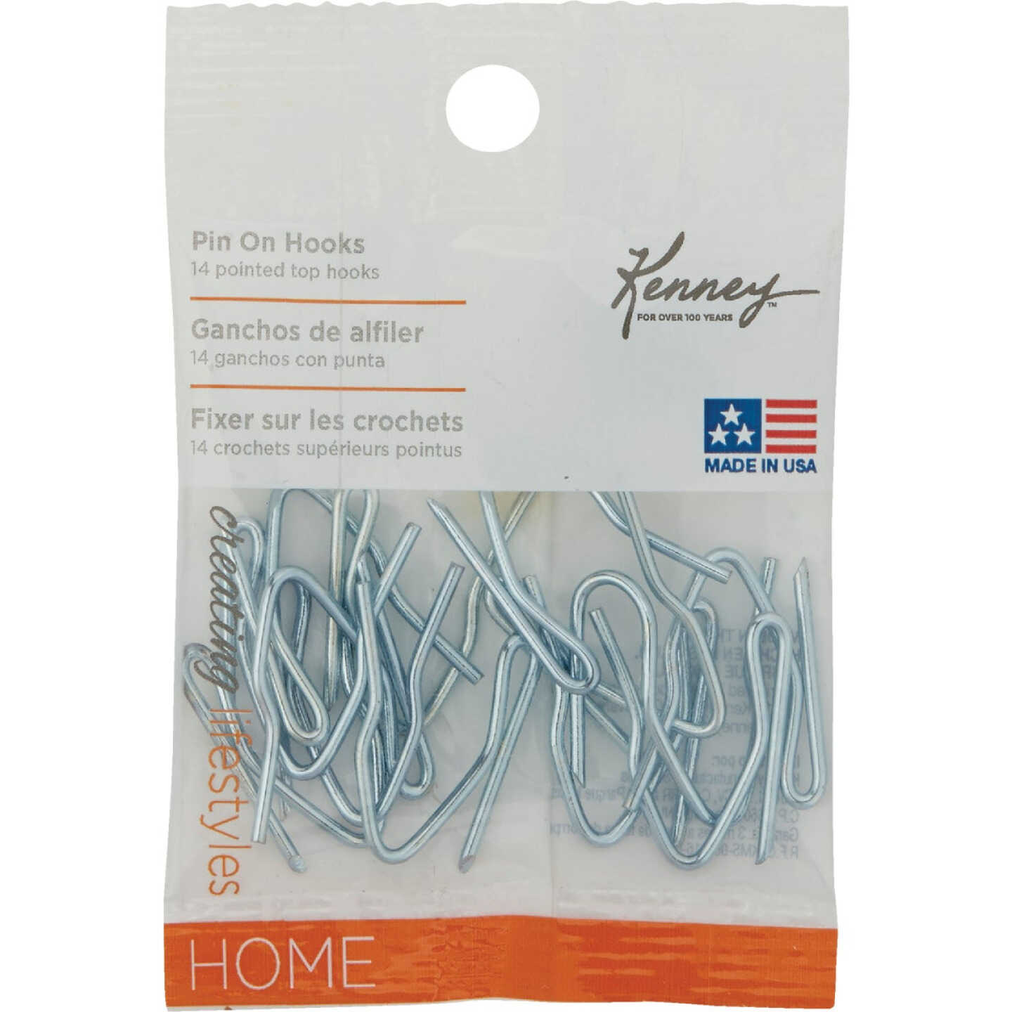 Kenney Heavy-Duty Drapery Pin-On Hook (14-Pack) Image 2