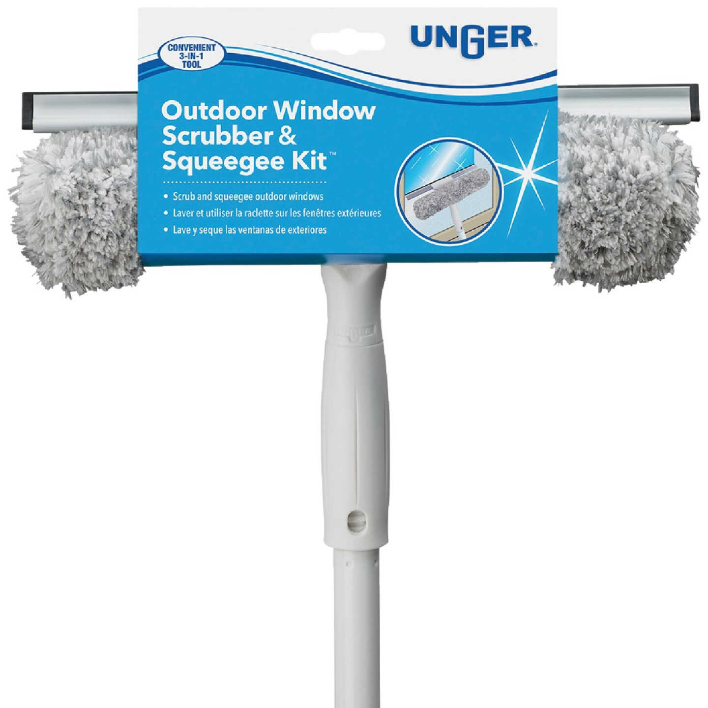 Unger 13-1/2 In. Outdoor Window Squeegee and Scrubber Kit Image 5