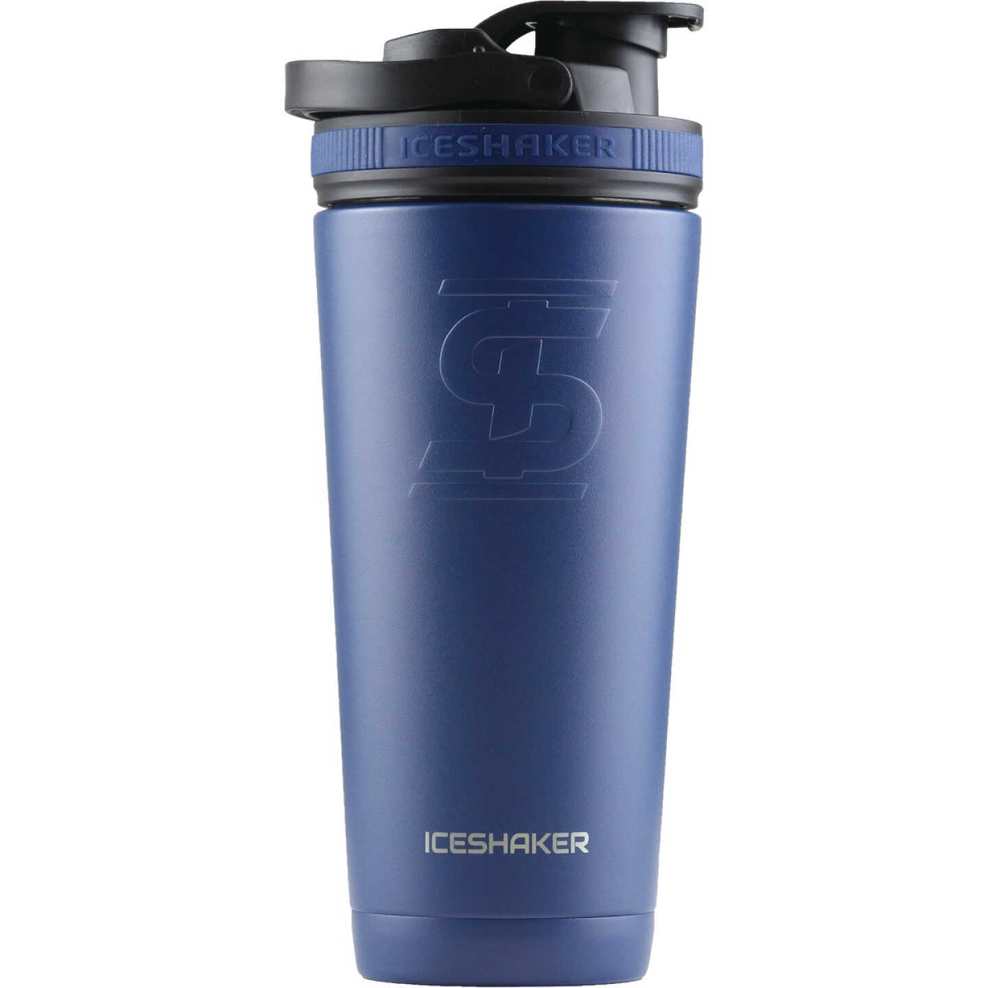 Ice Shaker 26 Oz. Navy Insulated Vacuum Bottle & Shaker Image 1