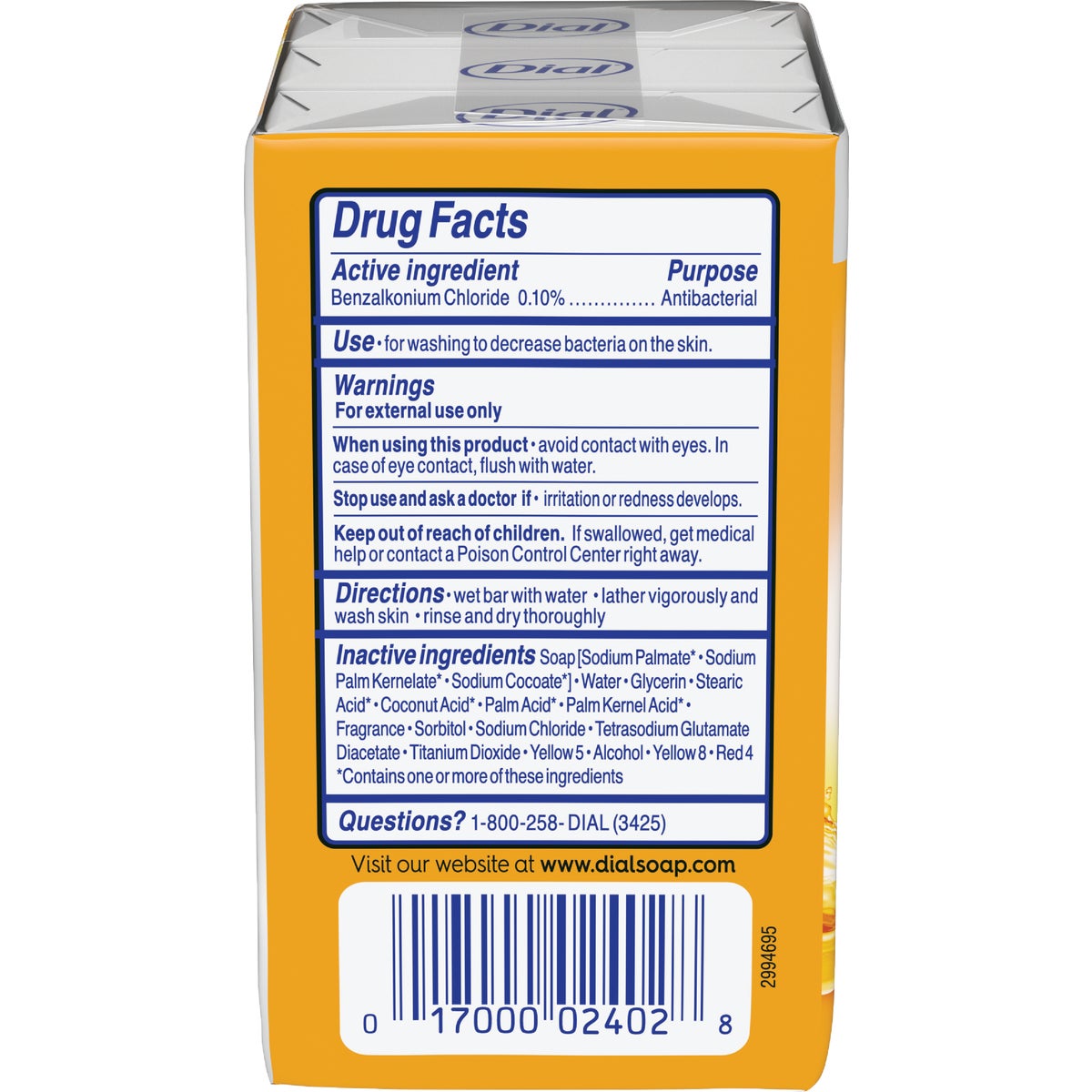 Dial Advanced Clean Gold 4 Oz. Deodorant Bar Soap (3-Pack) Image 6