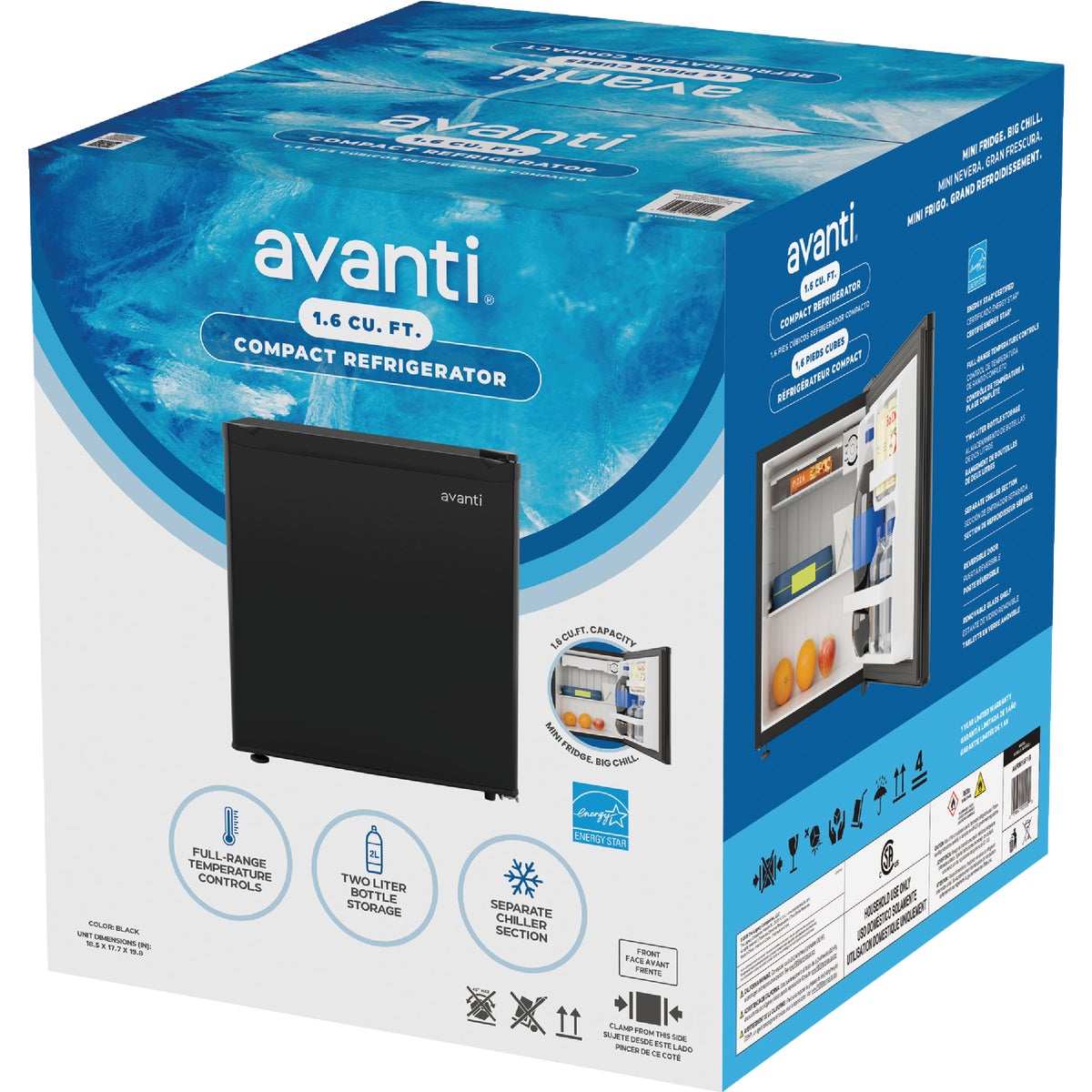Avanti 1.6 Cu. Ft. Black Cube Refrigerator Image 4