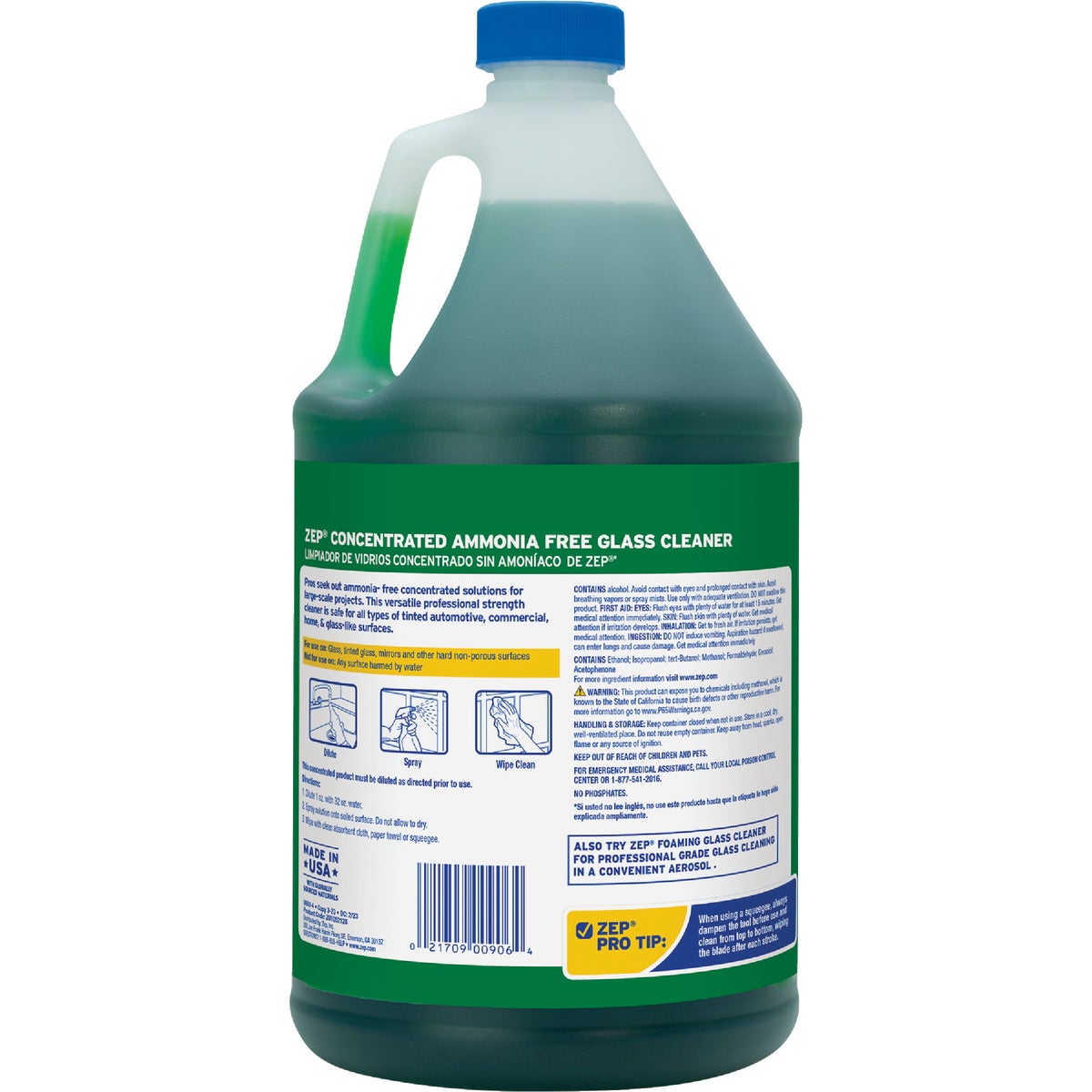 Zep Commercial 1 Gal. Ammonia-Free Glass Cleaner Concentrate Image 2