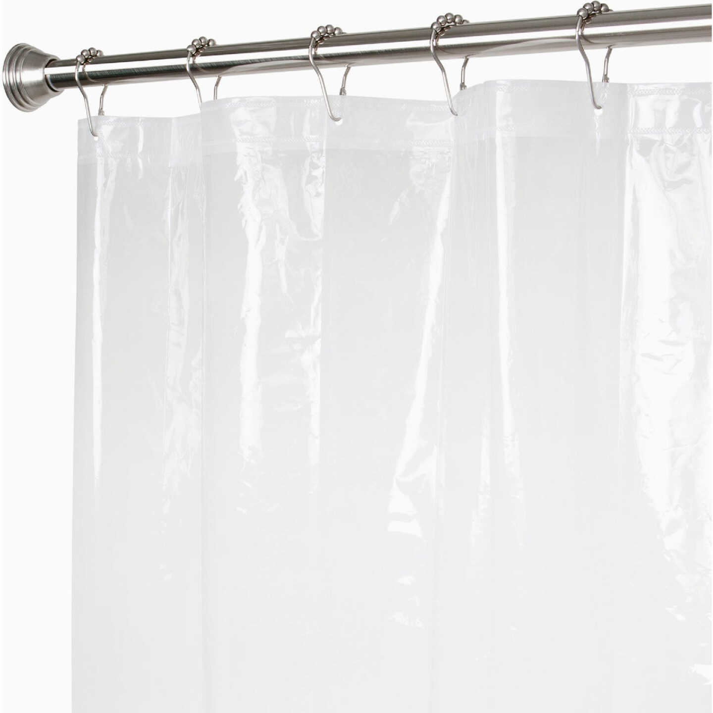 Zenith Zenna Home 70 In. x 72 In. Clear Lightweight PEVA Shower Curtain Liner Image 3