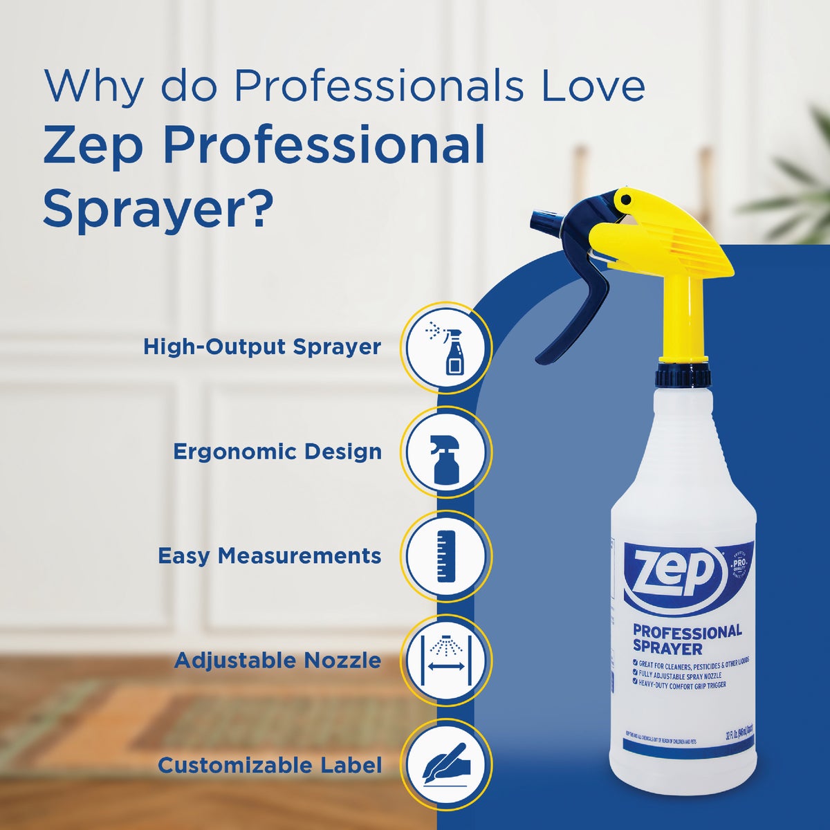 Zep 32 Oz. Plastic Professional Spray Bottle Image 4