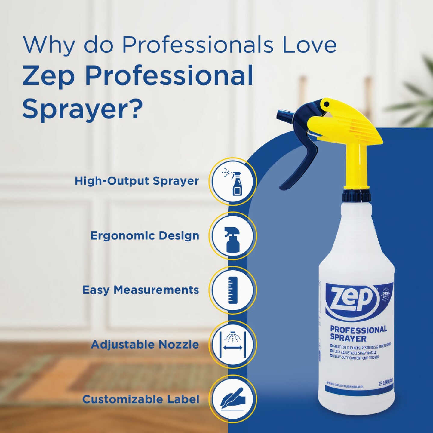 Zep 32 Oz. Plastic Professional Spray Bottle Image 4