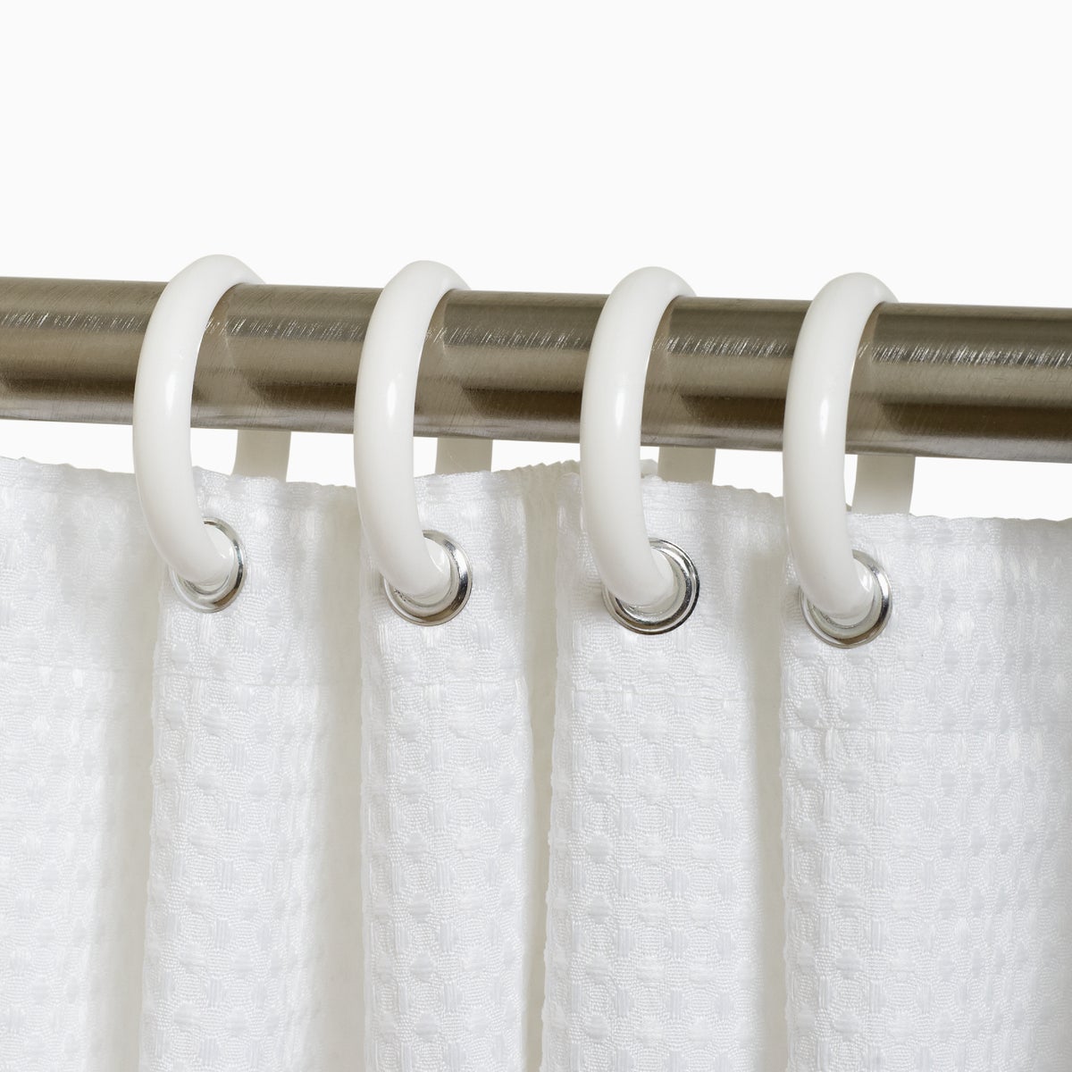 Zenith Zenna Home White Plastic Shower Curtain Ring (12 Count) Image 2