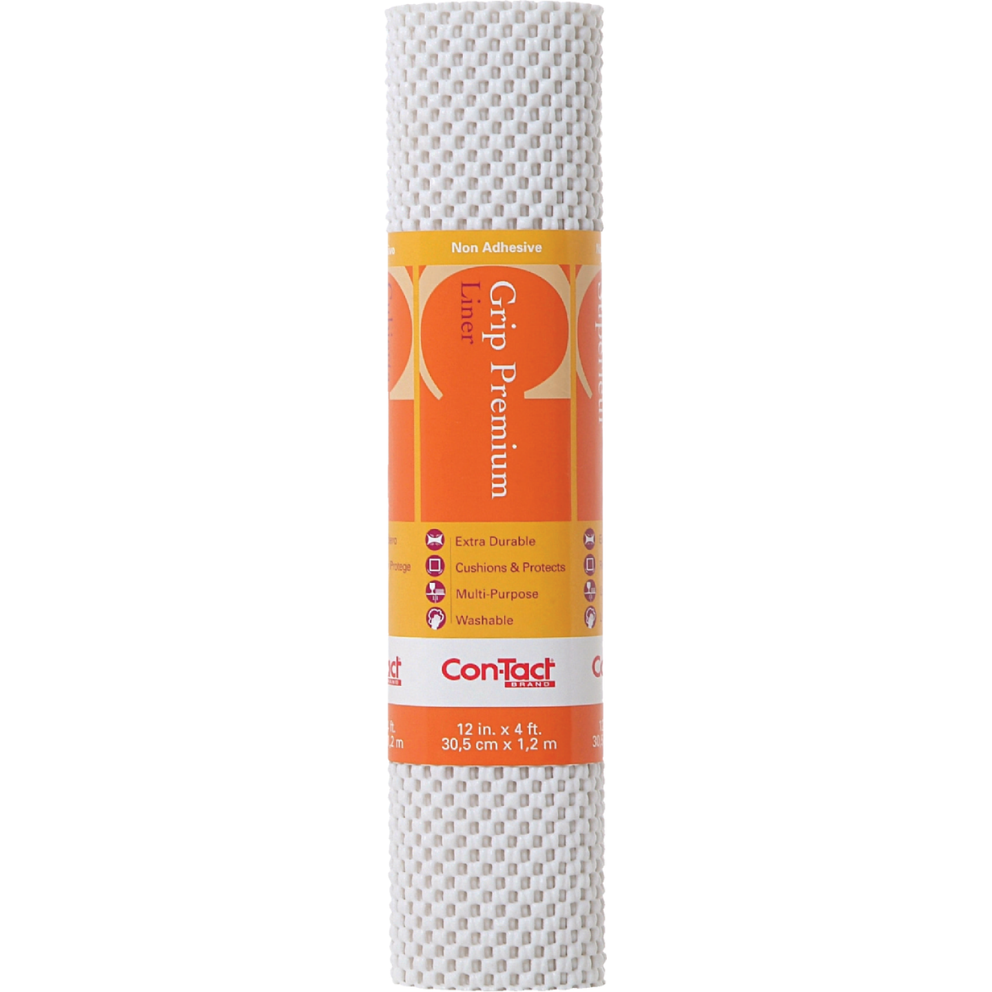Con-Tact 12 In. x 4 Ft. White Grip Premium Non-Adhesive Shelf Liner Image 1
