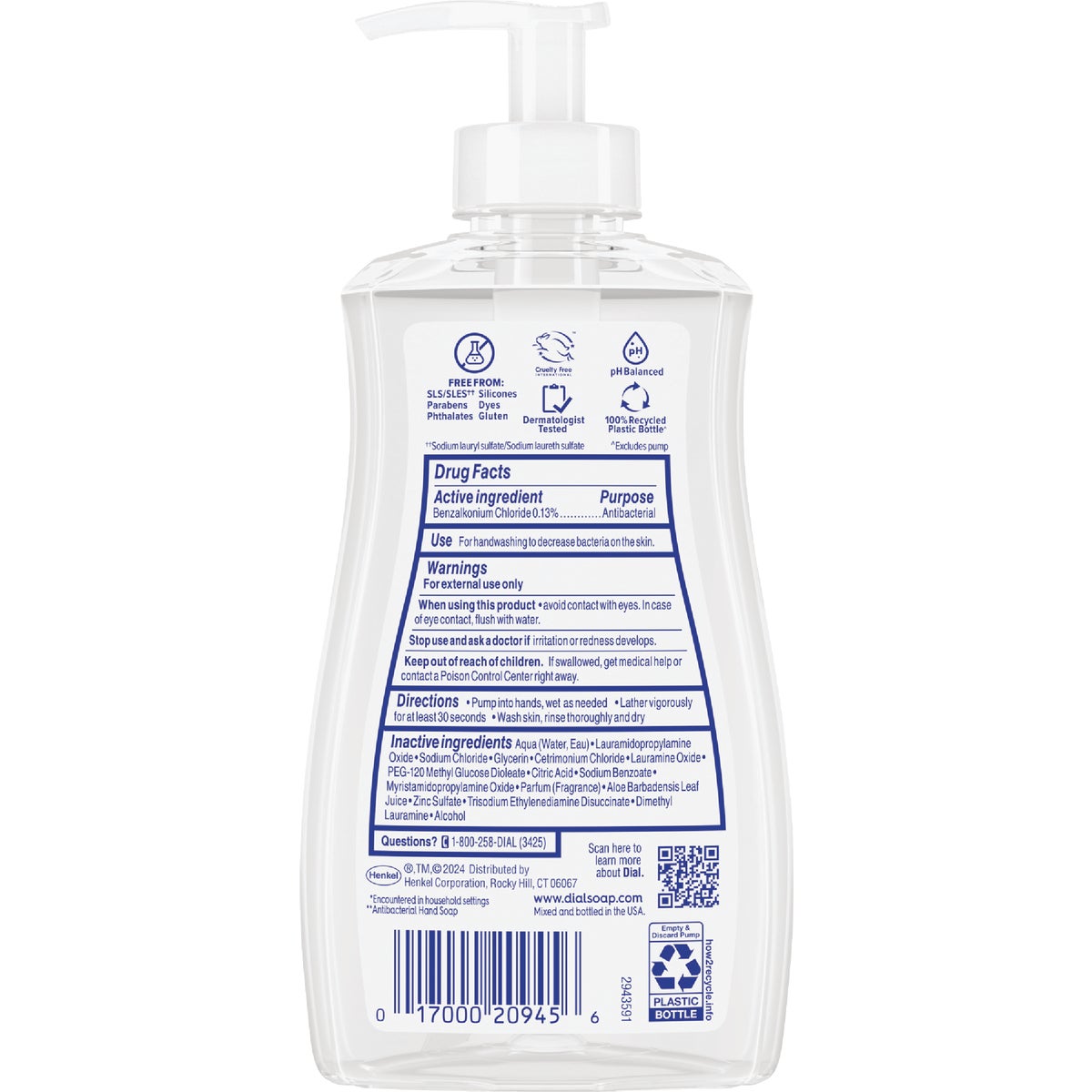 Dial Antibacterial Defense 11 Oz. Aloe Liquid Hand Soap  Image 7