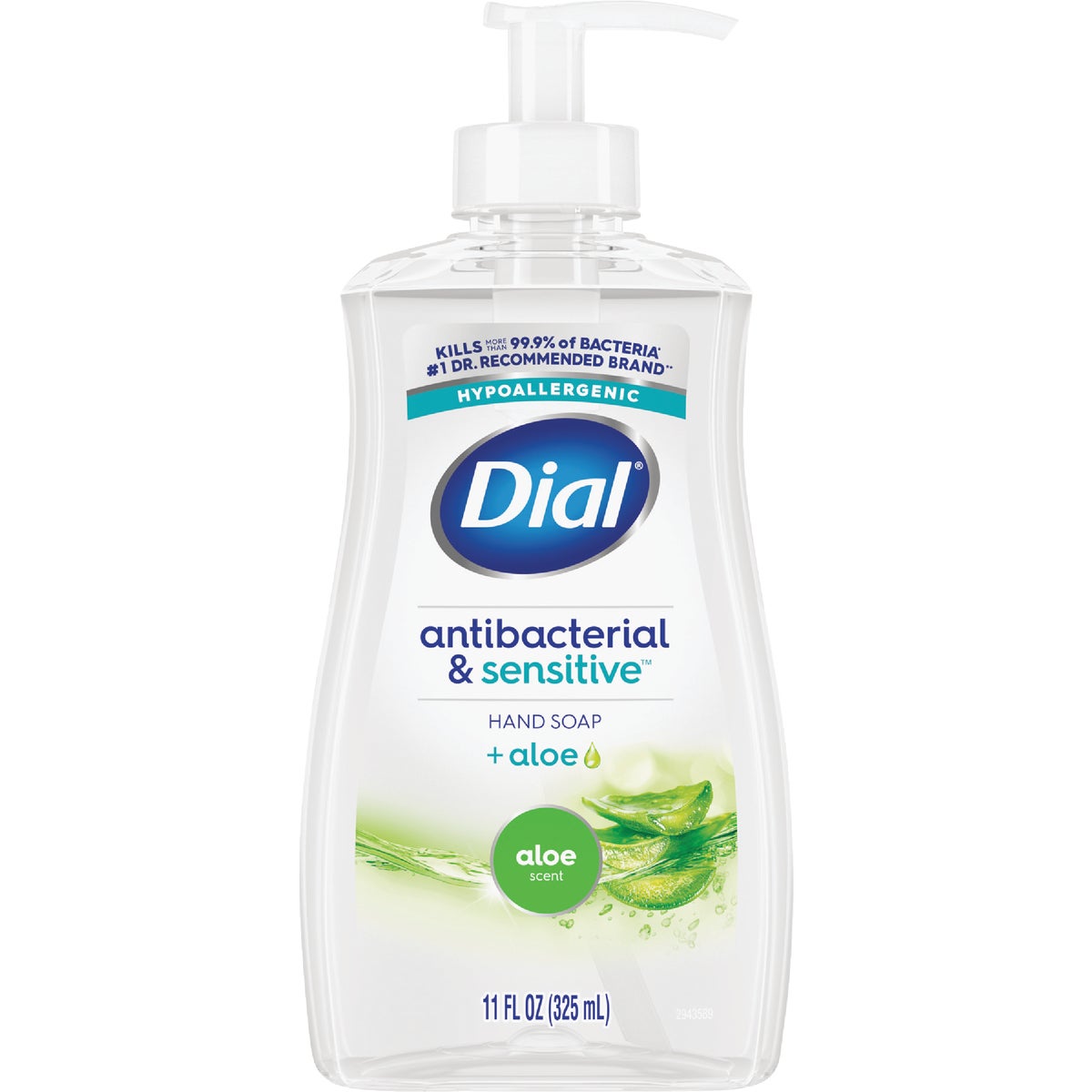 Dial Antibacterial Defense 11 Oz. Aloe Liquid Hand Soap 