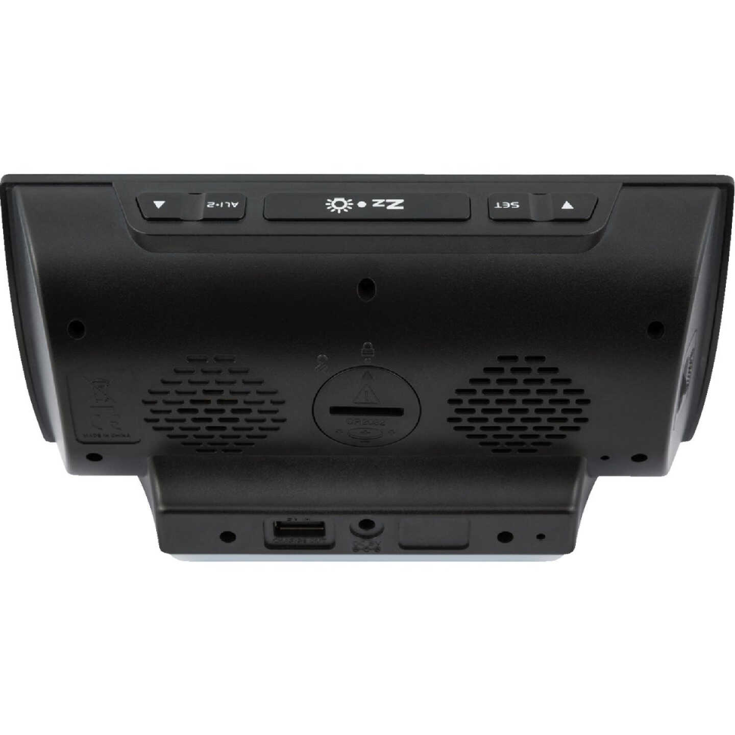 La Crosse Technology Curved LED Alarm Clock with Radio & USB Charging Port Image 4