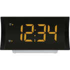 La Crosse Technology Curved LED Alarm Clock with Radio & USB Charging Port Image 3
