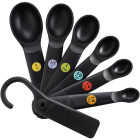 OXO Good Grips International Black Plastic Measuring Spoons (7-Piece) Image 1