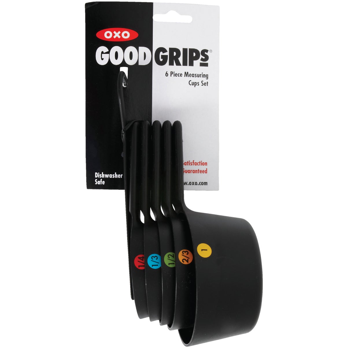 OXO Good Grips Black Plastic Measuring Cup Set (6-Piece) Image 2