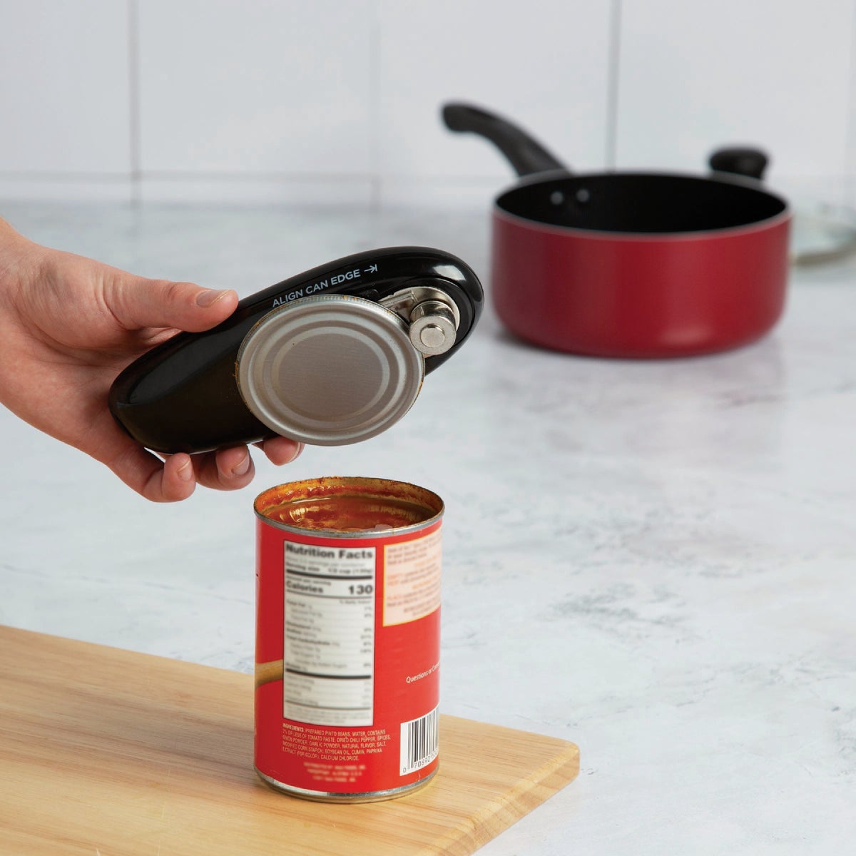 Kitchen Extras Black Electric Can Opener With 2AA Batteries Image 2