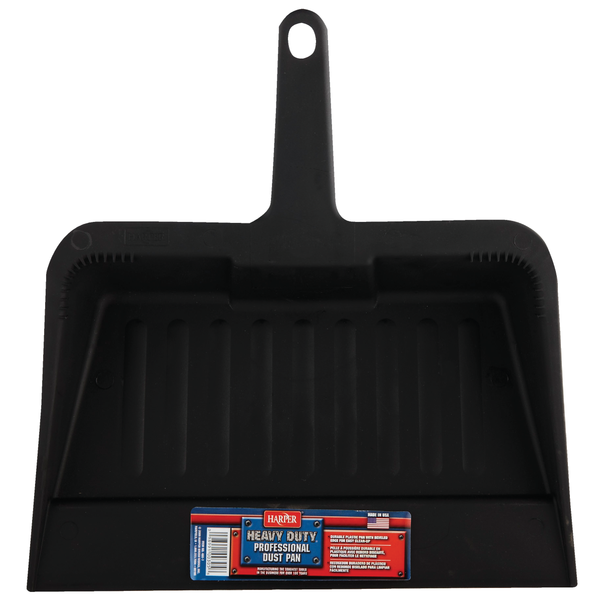 Harper 12 In. Black Plastic Heavy Duty Professional Dust Pan Image 2