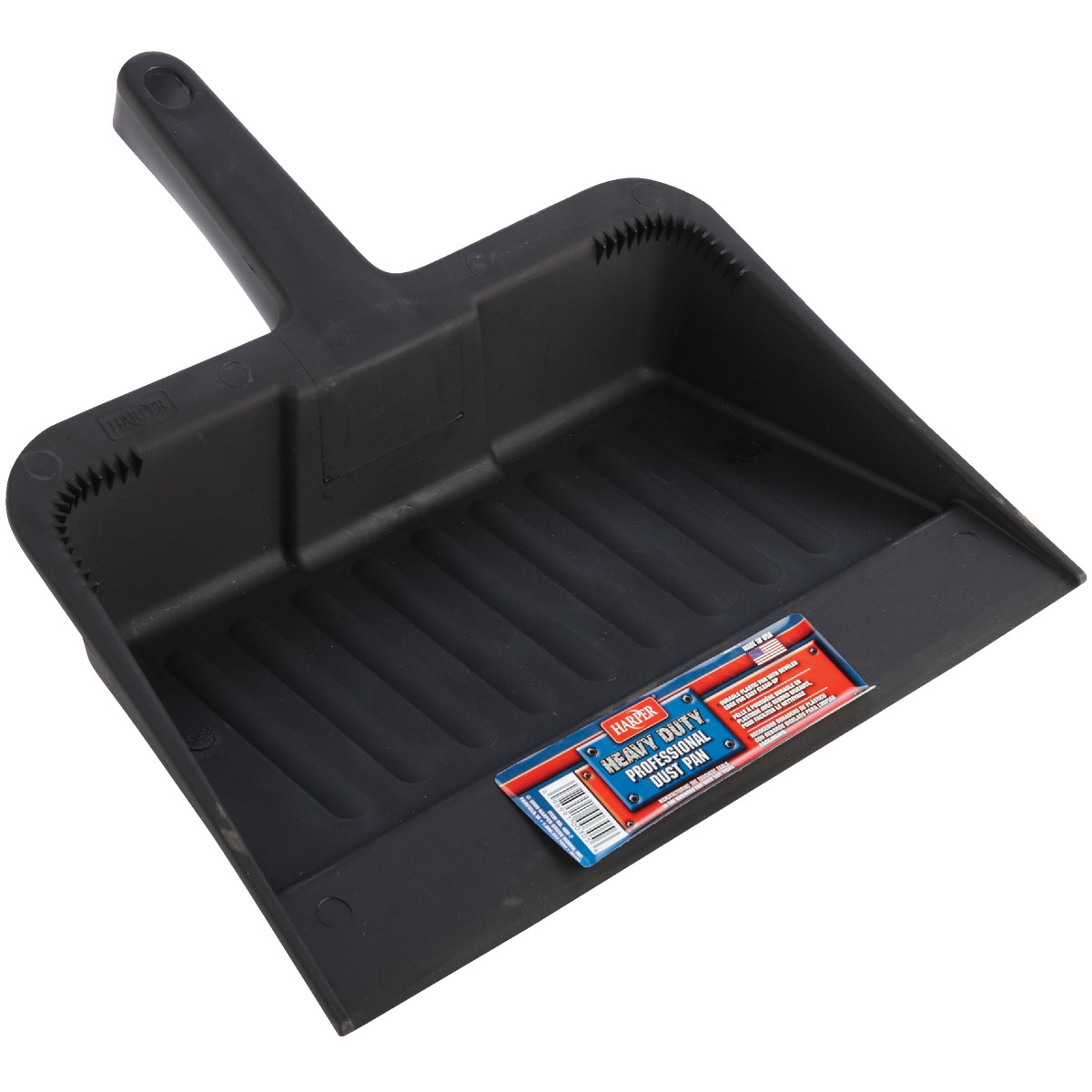 Harper 12 In. Black Plastic Heavy Duty Professional Dust Pan Image 3