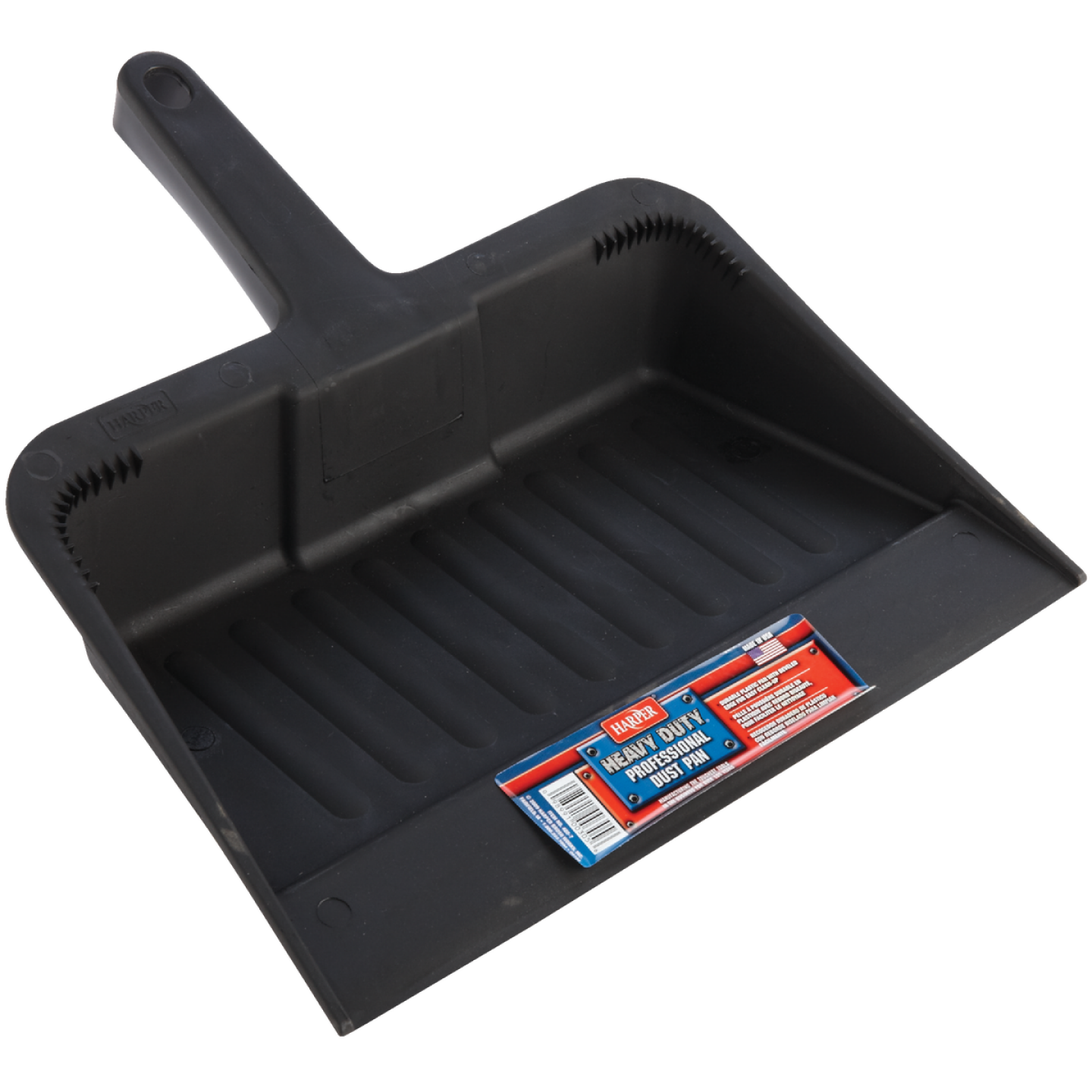 Harper 12 In. Black Plastic Heavy Duty Professional Dust Pan Image 3
