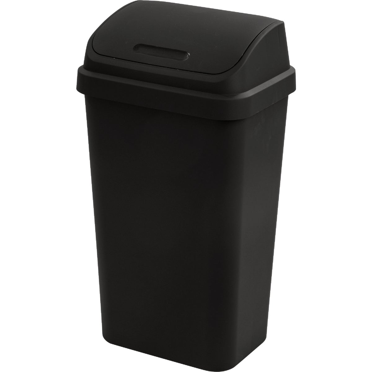 Sterilite 13 Gal. Black Swing Top Wastebasket