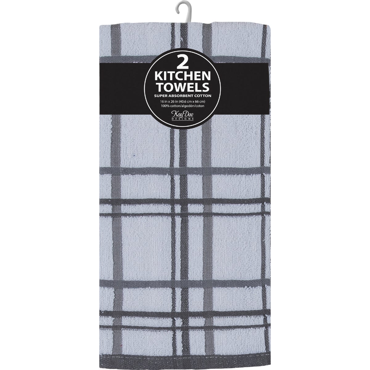  Kay Dee Designs Charcoal Terry Kitchen Towel (2-Pack) Image 2
