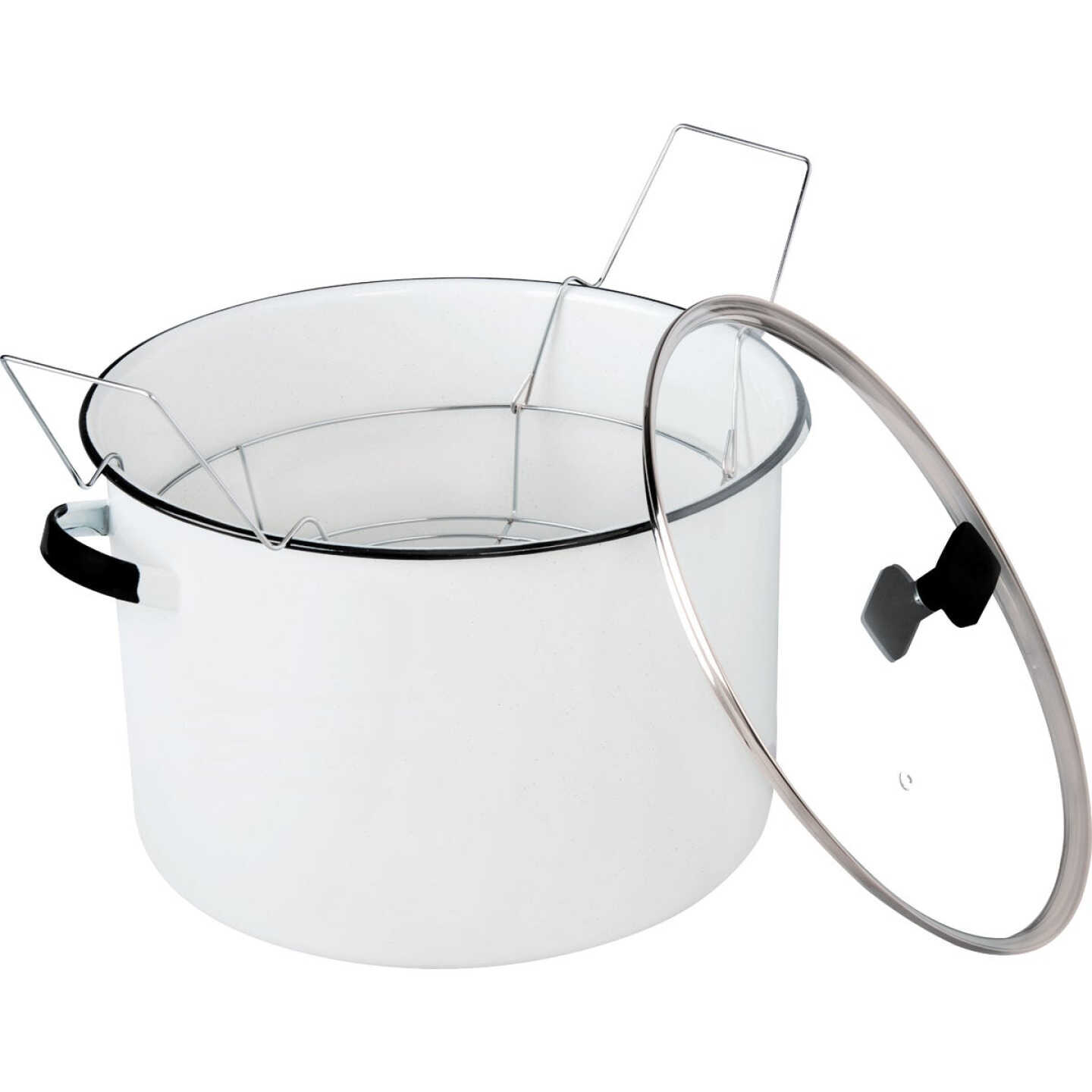 Graniteware 21 Qt. White 2-in-1 Canner and Stock Pot Image 1