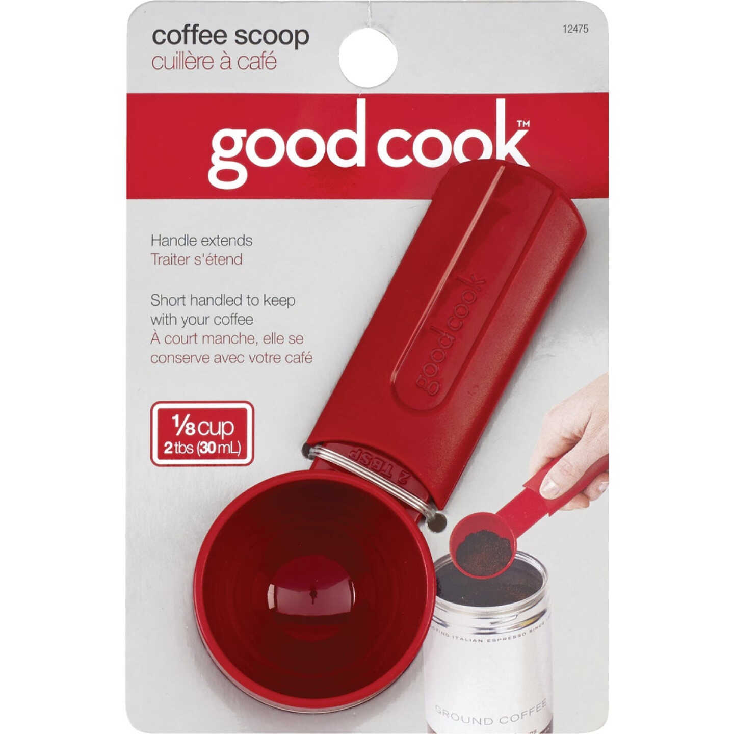 Goodcook 2 Tablespoon Plastic Extendable Handle Coffee Scoop Image 1