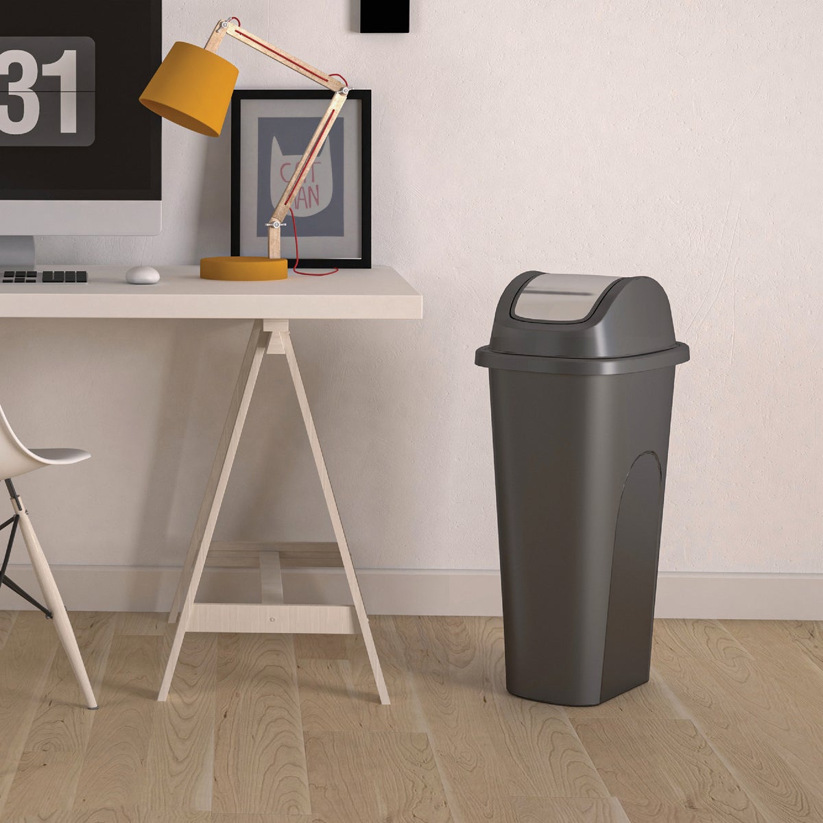 Curver Forte 11 Gal. Slim Swing Lid Trash Bin Image 2