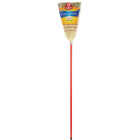 O-Cedar 42 In. Lightweight Natural Corn Broom Red Painted Handle Image 1